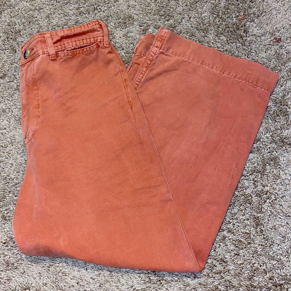 Free People Peach High Waist Wide Leg Pant